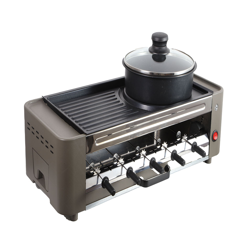 Multifunctional indoor stove BBQ hot pot electric grill